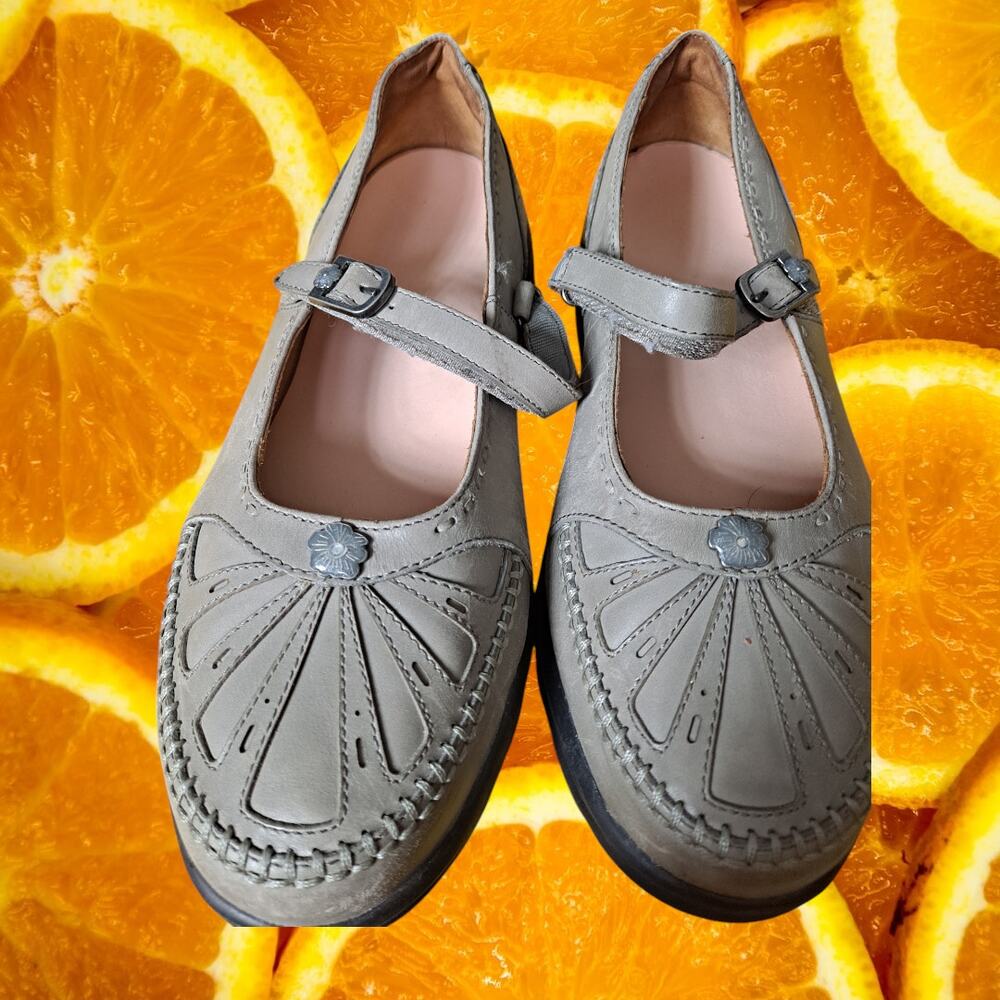Dr. Comfort Women's Pewter Paradise Leather Dress‎ Shoe Size 9W